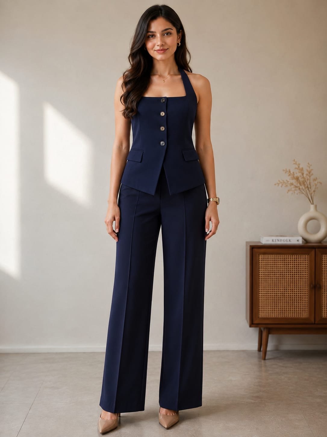 Navy blue waistcoat 